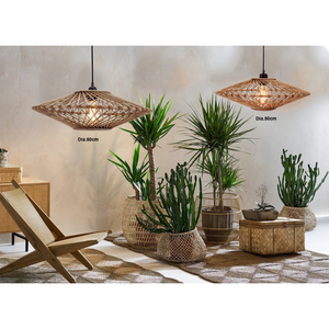 Große Hängelampe Chericoni Nature Capello, Ø60 cm, 1-flammig, E27, naturfarbene Oberfläche, ideal für Wohnzimmer.