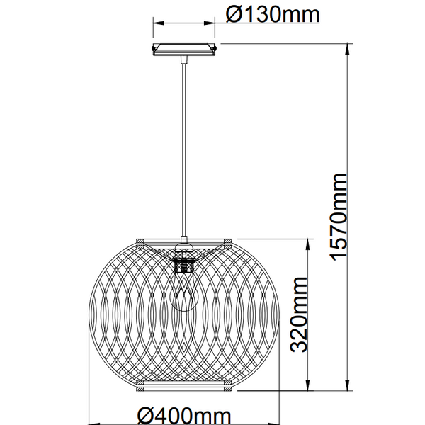 Chericoni Diagonaal Pendelleuchte im Wohnzimmer