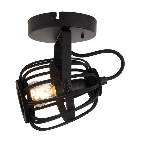 Chericoni Nature Trapeze Plafondspot 1-flammig in Schwarz