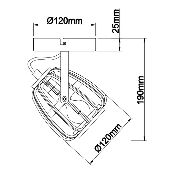 Flurbeleuchtung mit Chericoni Trapeze Deckenstrahler schwarz