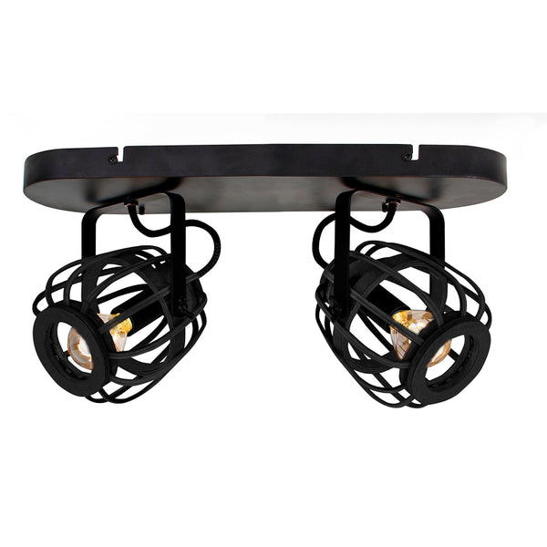 Chericoni Nature Trapeze Plafondspot 2-flammig in Schwarz