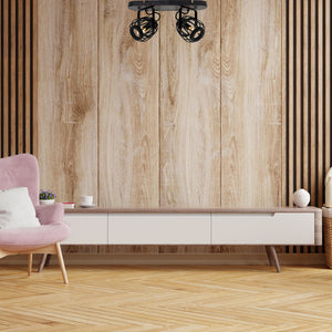 Chericoni Nature Trapeze Plafondspot 2-flammig in Schwarz