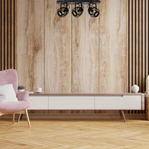 Moderne Deckenleuchte Trapeze mit drei drehbaren Spotköpfen