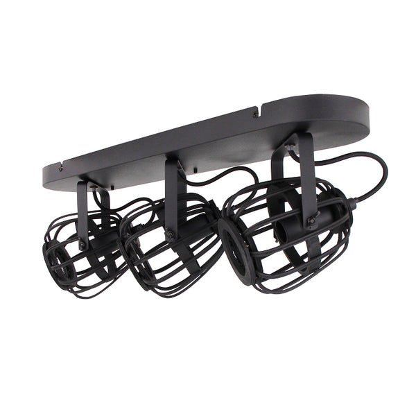 Dreiflammige Deckenlampe Chericoni Nature Trapeze für Wohnzimmer