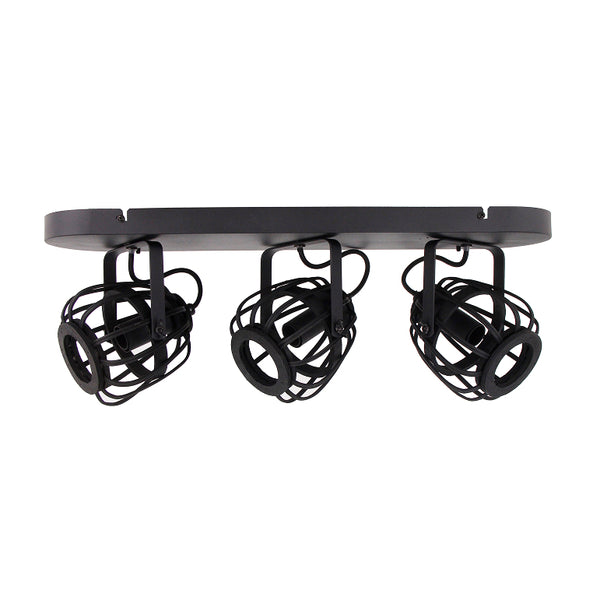 Detailaufnahme der Chericoni Nature Trapeze Spotlampe in Schwarz