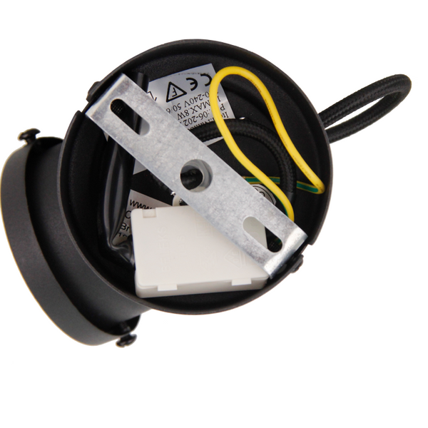 Chericoni Nero spot – 1 vlam – Ø8 cm – GU10 – zwart