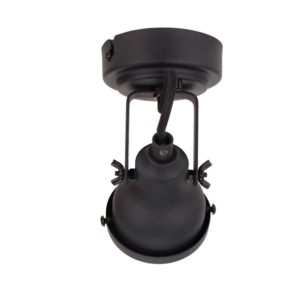 Chericoni Nero Spotlampe, 1-flammig, schwarz, Ø8 cm. Mit GU10-Leuchtmitteln flexibel bestückbar und vielseitig einsetzbar.