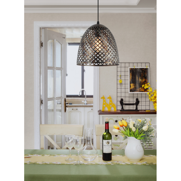 Schwarze Pendelleuchte Chericoni Pavia, Ø30 cm, 1-flammig, gefertigt aus robustem Eisen und Metall.