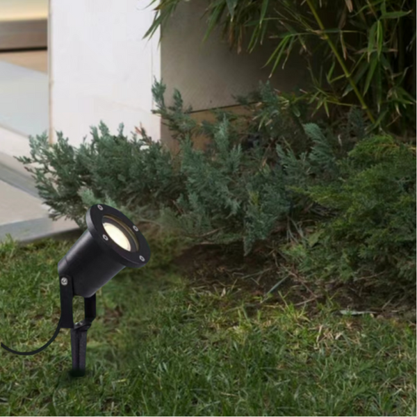 1-flammiger Außenlampenspot Chericoni Ray – modernes Design, Schwarz