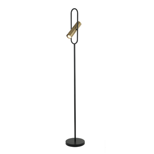Schwarze und goldene Stehlampe Chericoni Reggio, Ø22 cm, 1-flammig, GU10, dekorativ und funktional.
