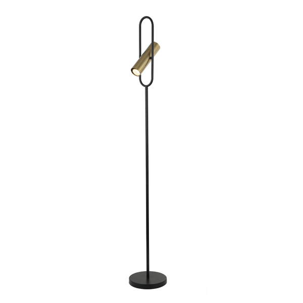 Schwarze und goldene Stehlampe Chericoni Reggio, Ø22 cm, 1-flammig, GU10, dekorativ und funktional.