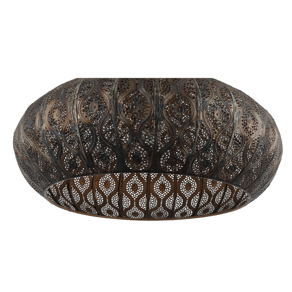 Runde Rolo Hängelampe in Schwarz, Ø52 cm, 1-flammig – minimalistisch im Design und wohnlich zugleich.