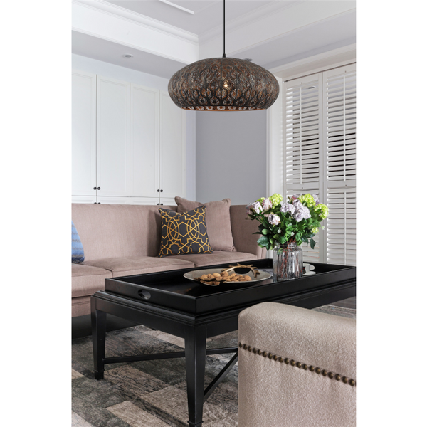 Große Rolo Pendelleuchte von Chericoni, 1-flammig, Ø52 cm, Schwarz – ideal für Esszimmer, Wohnzimmer oder Lofts.