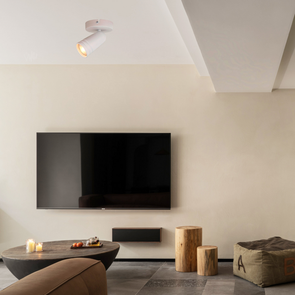 Chericoni Spero 1-flammige Plafondspot in Weiß – Ø6 cm – GU10 – dreh- und schwenkbar