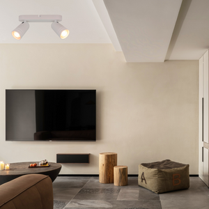 Chericoni Spero 2-flammige Plafondspot in Weiß – Ø6 cm – GU10 – dreh- und schwenkbar