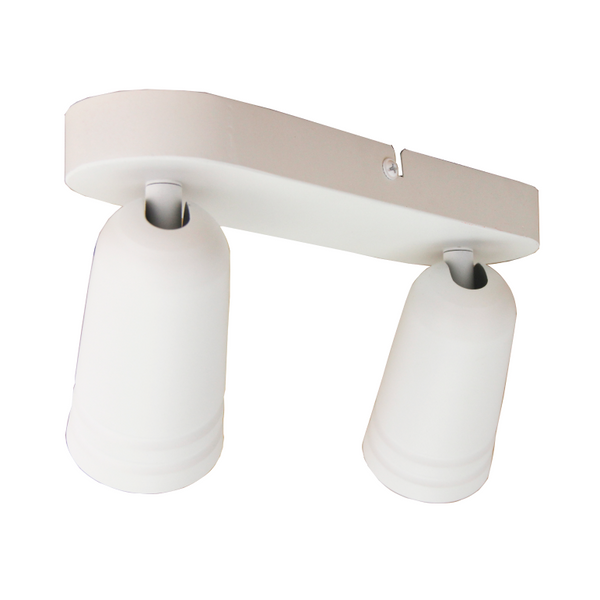 Chericoni Spero 2-flammige Plafondspot in Weiß – Ø6 cm – GU10 – dreh- und schwenkbar