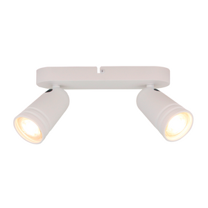 Chericoni Spero 2-flammige Plafondspot in Weiß – Ø6 cm – GU10 – dreh- und schwenkbar