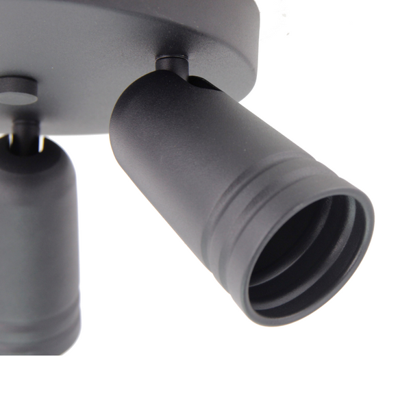 Chericoni Spero 3-flammige Plafondspot in Schwarz – Ø6 cm – GU10 – modern & verstellbar