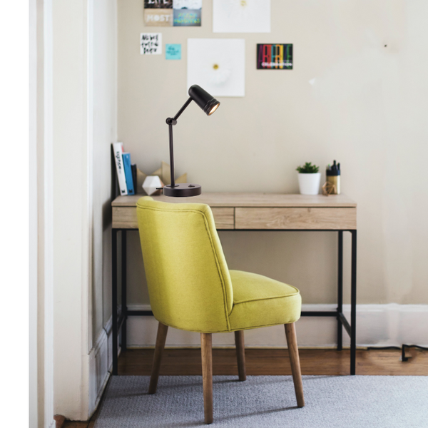 Chericoni Spero Tischlampe in Schwarz – 1-flammig – Ø6 cm – GU10 – modern & verstellbar