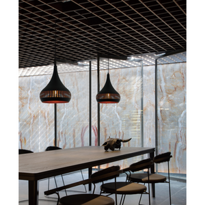 Strisce Hängelampe von Chericoni, Schwarz, Ø25 cm, 1-flammig – perfekt für Esszimmer, Wohnzimmer oder Flure mit stilvoller Beleuchtung.