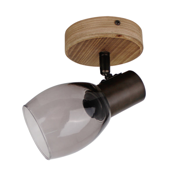 Chericoni Sylvie plafondspot – 1-lamp – E14 – Brons – Glas