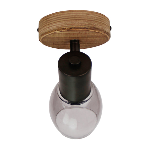 Chericoni Sylvie plafondspot – 1-lamp – E14 – Brons – Glas