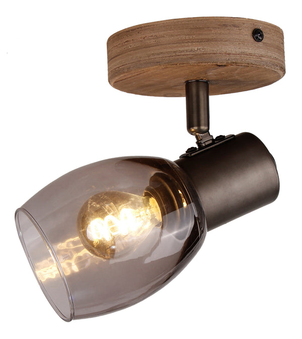 Chericoni Sylvie plafondspot – 1-lamp – E14 – Brons – Glas