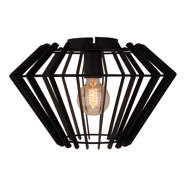 Chericoni Tavola Deckenleuchte Schwarz Ø38 cm im modernen Wohnzimmer