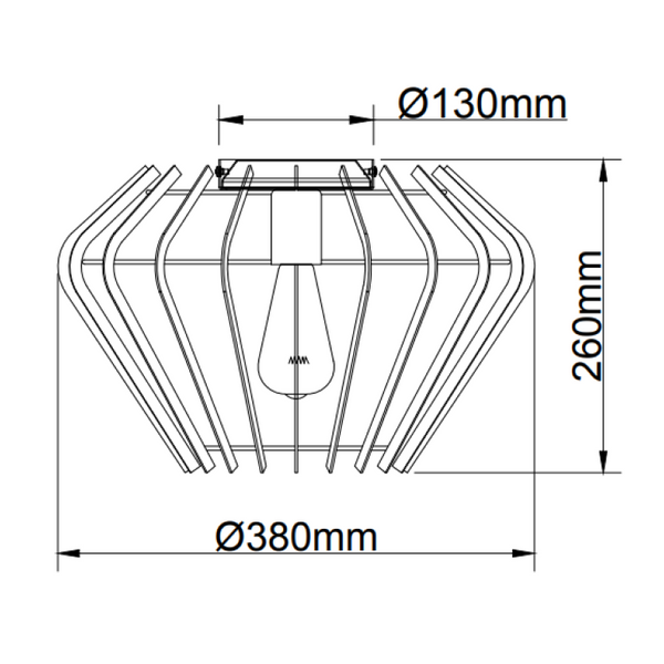 Stilvolle Schwarz lackierte Tavola Deckenlampe im Schlafzimmer