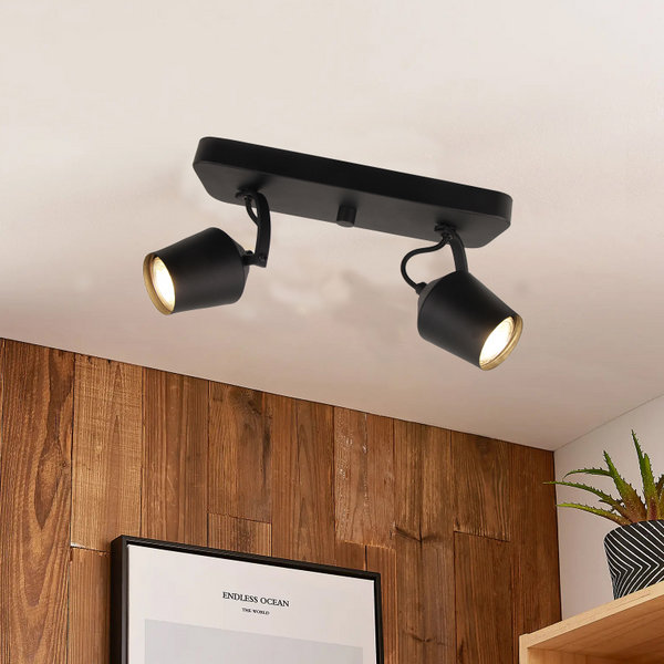 Chericoni Tavola Deckenstrahler Schwarz verstellbare Spots im modernen Interieur