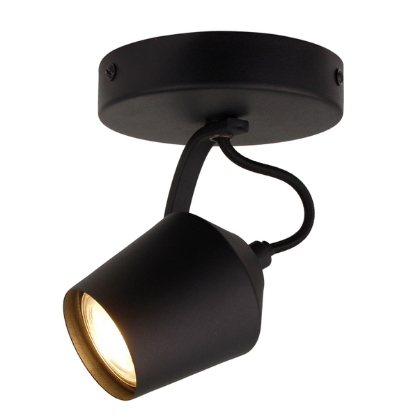 Chericoni Tavola Plafondspot 1-lichts Schwarz von vorne