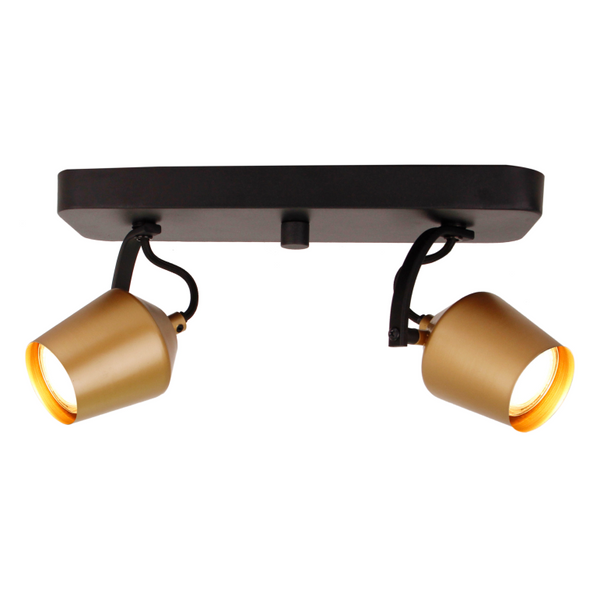 Chericoni Tavola Deckenstrahler 2-flammig Gold von vorne fotografiert