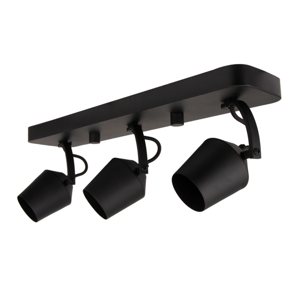 Moderne Beleuchtung Chericoni Tavola 3-flammiger Spot Schwarz