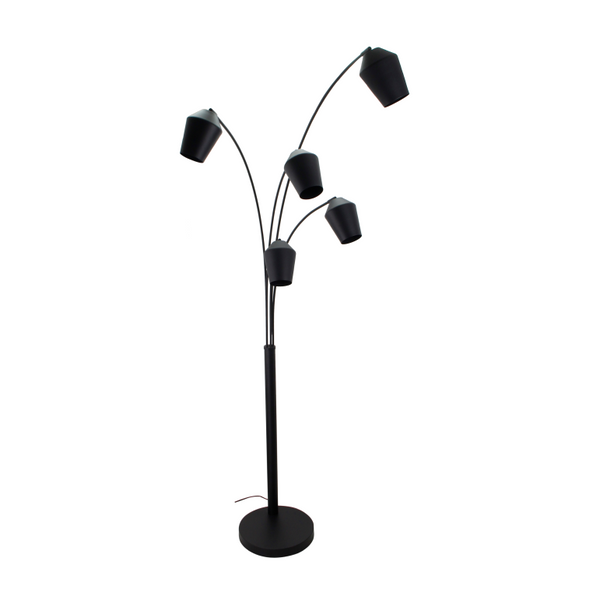 Hohe Stehlampe mit stabilem Metallfuß