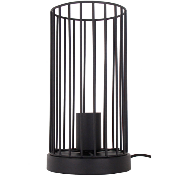 Die schwarze Tavola Tischlampe, Ø15 cm, 1-flammig, bringt modernes, minimalistisches Flair und angenehmes Licht in den Raum.