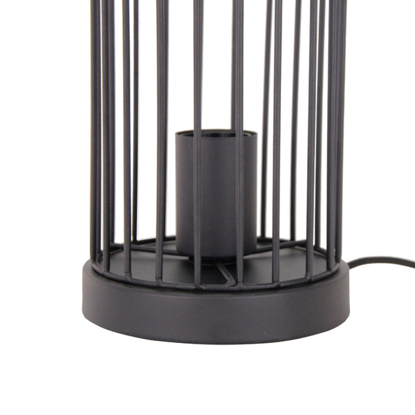 Kompakte Tischlampe Tavola, Ø15 cm, Schwarz, 1-flammig, vereint klare Linien mit funktionaler E27-Technik.