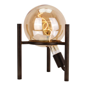 Zwarte Chericoni Anello tafellamp, 1 lichtpunt, Ø30 cm, geschikt voor E27 lampen.