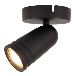 Chericoni Spero 1-flammige Plafondspot in Schwarz – Ø6 cm – GU10