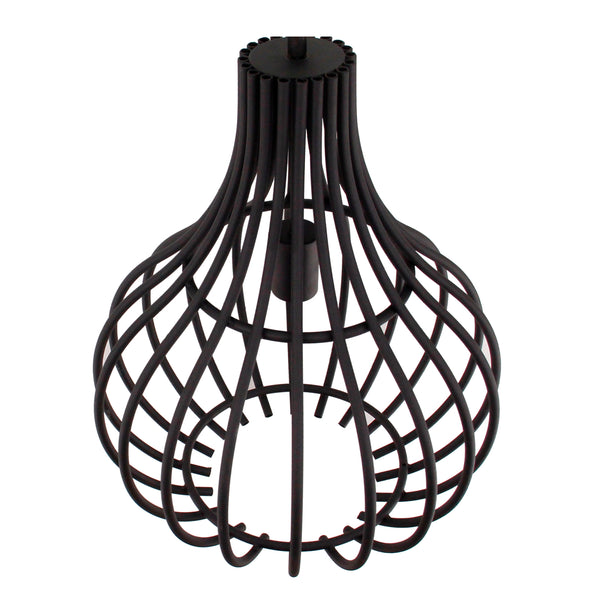 Schwarze Cipolle Pendelleuchte – 1-flammig, E27, modernes Design für stilvolle Beleuchtung