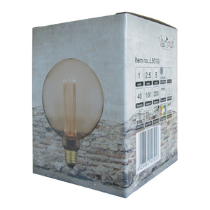 LED Filament Lichtquelle L501G E27, Vintage Globe, 3-Stufen dimmbar, 1800K extra warmweiß