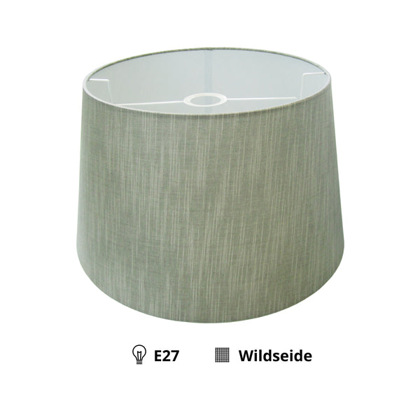 Eleganter Lampenschirm rund aus Chintz in Creme – zeitlose Wohnkultur