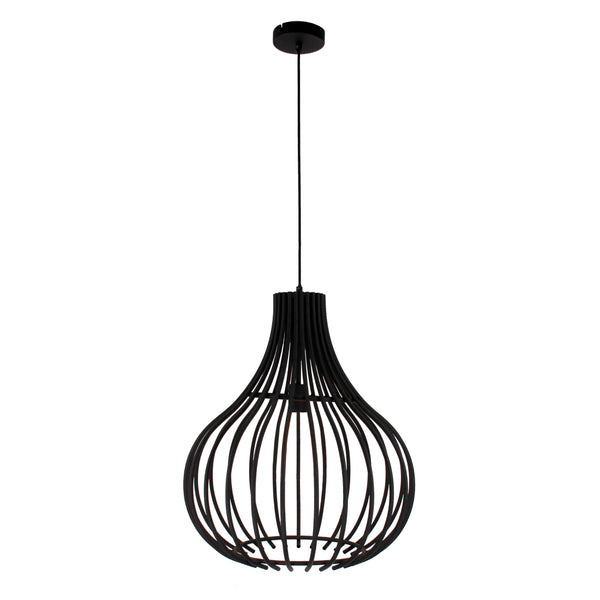 E27 Cipolle Pendelleuchte – Schwarz, 1-flammig, modernes Design für Ihr Zuhause