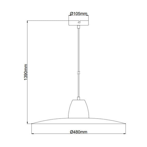 Stilvolle Pendellampe Roma mit E27-Fassung und elegantem Design