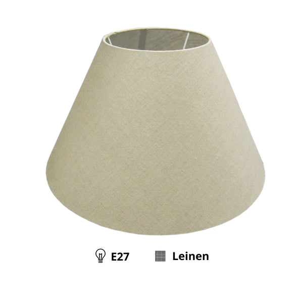Various lampenkappen met ronde bovenkant en ronde bovenkant – grijs linnen