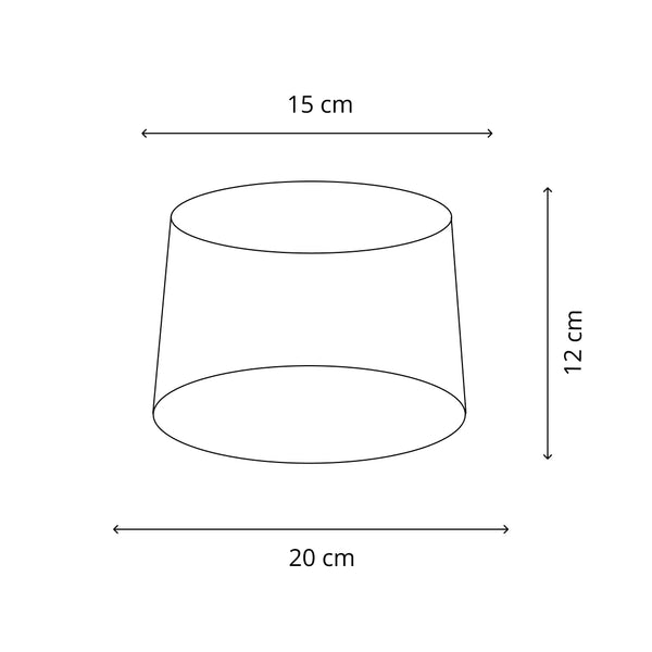 Various Lampshade Drum Round - Black - Beams - Ø20 or 25 cm - Chintz