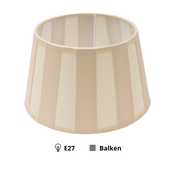 Diverse lampenkap Trommel Rond - Crème - Balken - Ø20 of 25 cm - Chintz