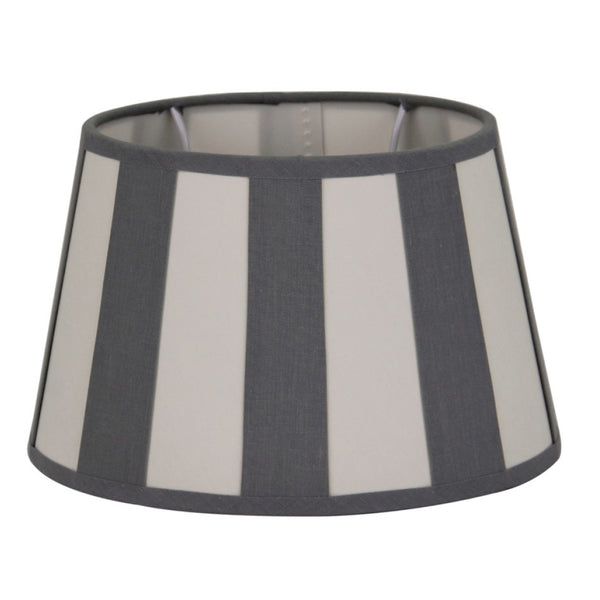 Diverse lampenkap Trommel Rond - Grijs - Balken - Ø20 cm - Chintz