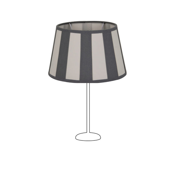 Diverse lampenkap Trommel Rond - Grijs - Balken - Ø20 cm - Chintz