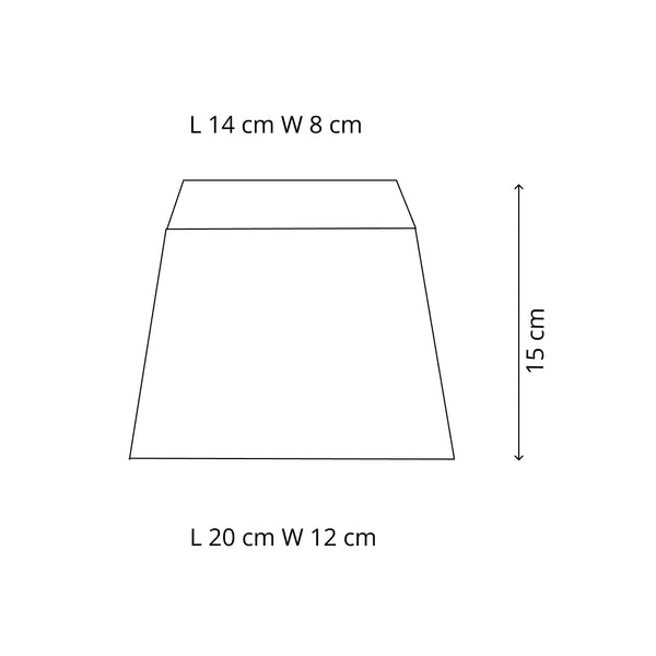 Various lampenkap modern rechthoekig – grijs – 20 cm of 27 cm