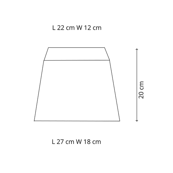 Various lampenkap modern rechthoekig – grijs – 20 cm of 27 cm